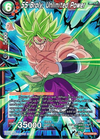 SS Broly, Unlimited Power (BT11-014) [Vermilion Bloodline 2nd Edition] | Tables and Towers