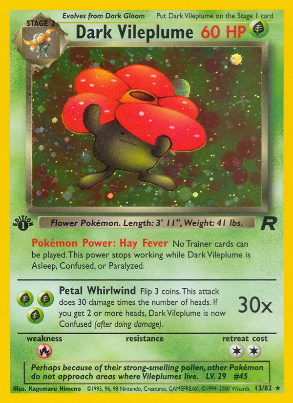 Dark Vileplume (13/82) [Team Rocket 1st Edition] | Tables and Towers