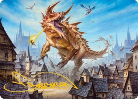 Tarrasque Art Card (Gold-Stamped Signature) [Dungeons & Dragons: Adventures in the Forgotten Realms Art Series] | Tables and Towers