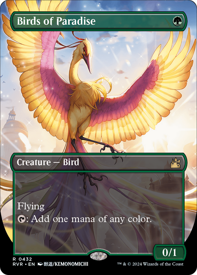 Birds of Paradise (Anime Borderless) [Ravnica Remastered] | Tables and Towers