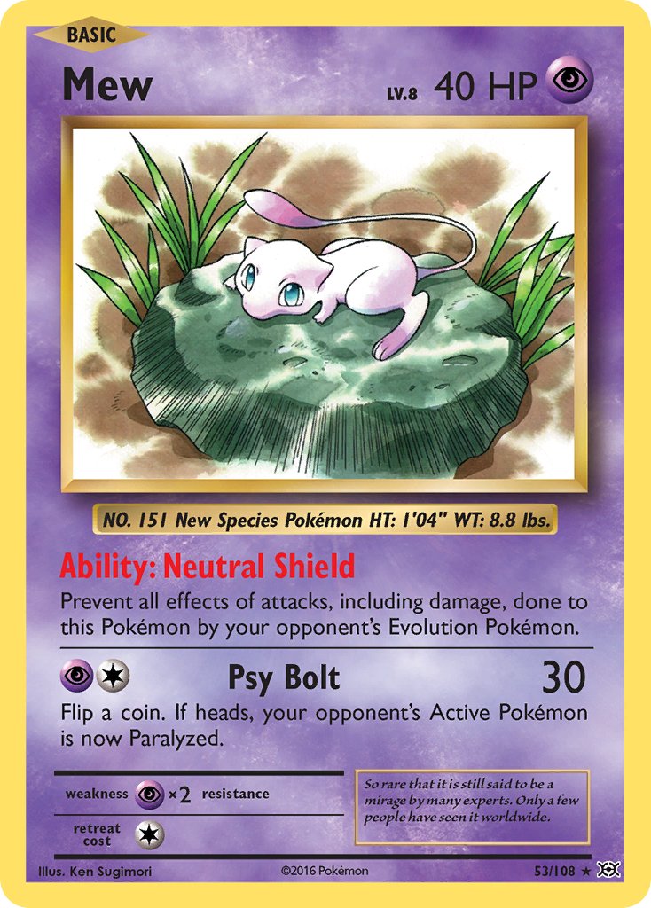 Mew (53/108) (Theme Deck Exclusive) [XY: Evolutions] | Tables and Towers