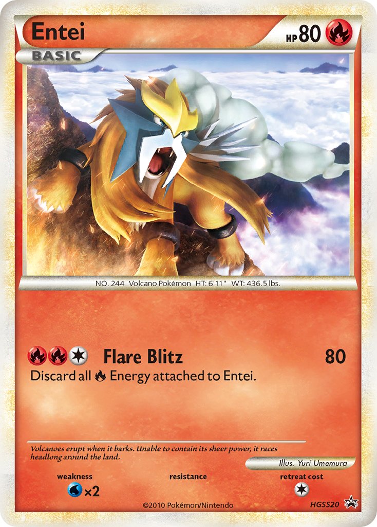 Entei (HGSS20) [HeartGold & SoulSilver: Black Star Promos] | Tables and Towers