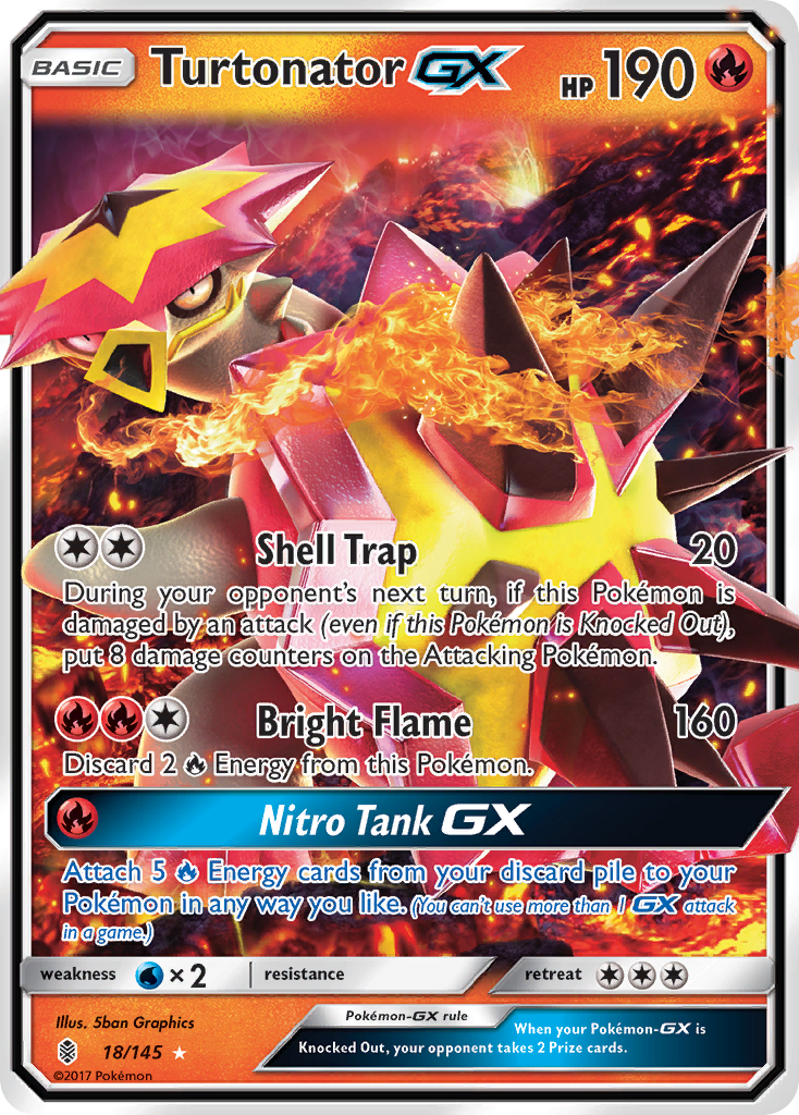 Turtonator GX (18/145) [Sun & Moon: Guardians Rising] | Tables and Towers