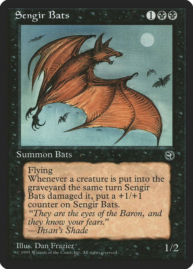 Sengir Bats (Ihsan's Shade Flavor Text) [Homelands] | Tables and Towers