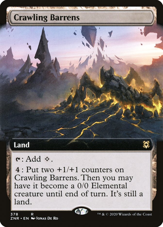 Crawling Barrens (Extended Art) [Zendikar Rising] | Tables and Towers