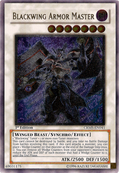 Blackwing Armor Master [CRMS-EN041] Ultimate Rare | Tables and Towers