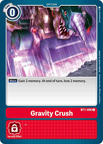 Gravity Crush [BT1-090] [Release Special Booster Ver.1.0] | Tables and Towers