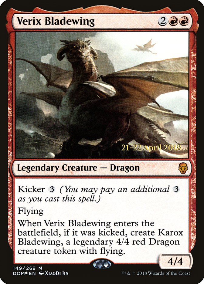 Verix Bladewing [Dominaria Prerelease Promos] | Tables and Towers