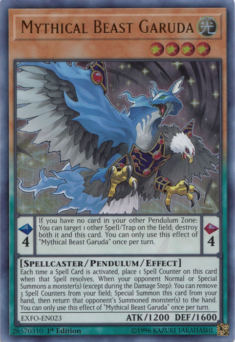 Mythical Beast Garuda [EXFO-EN023] Ultra Rare | Tables and Towers