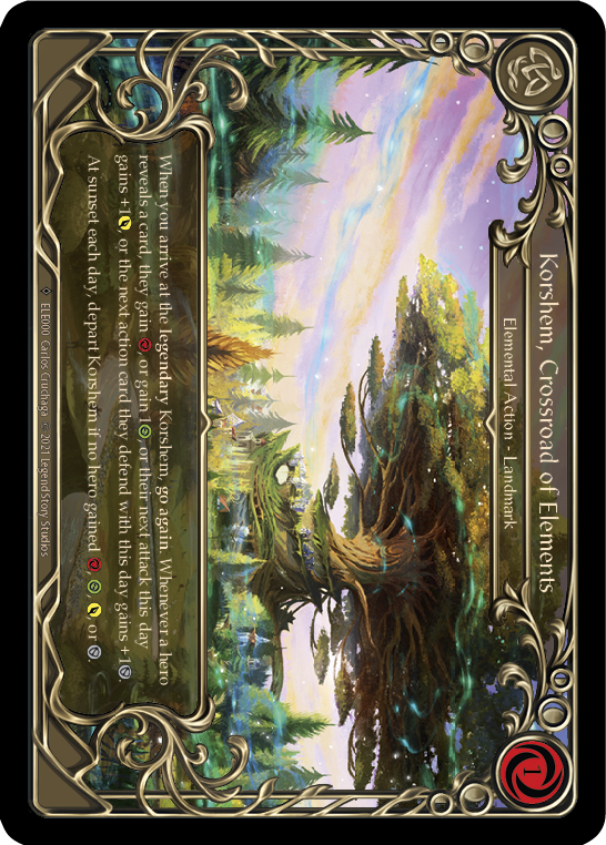 Korshem, Crossroad of Elements [U-ELE000] (Tales of Aria Unlimited)  Unlimited Rainbow Foil | Tables and Towers