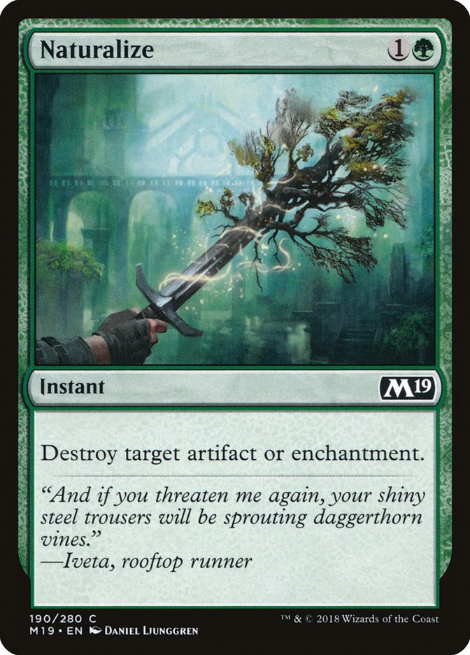 Naturalize [Core Set 2019] | Tables and Towers