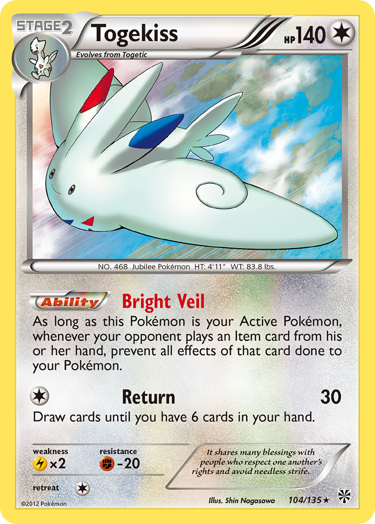 Togekiss (104/135) [Black & White: Plasma Storm] | Tables and Towers