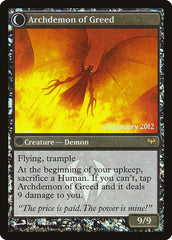 Ravenous Demon // Archdemon of Greed [Dark Ascension Prerelease Promos] | Tables and Towers