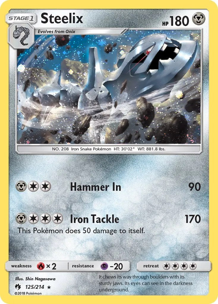 Steelix (125/214) (Cosmos Holo) [Sun & Moon: Lost Thunder] | Tables and Towers