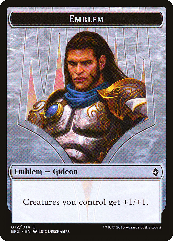 Gideon, Ally of Zendikar Emblem [Battle for Zendikar Tokens] | Tables and Towers