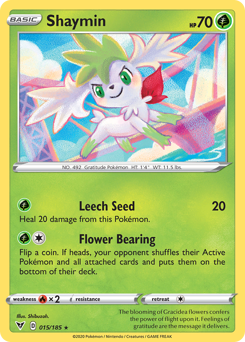 Shaymin (015/185) [Sword & Shield: Vivid Voltage] | Tables and Towers