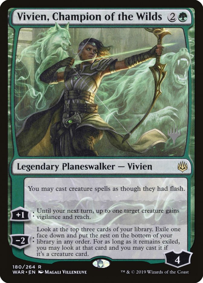 Vivien, Champion of the Wilds (Promo Pack) [War of the Spark Promos] | Tables and Towers