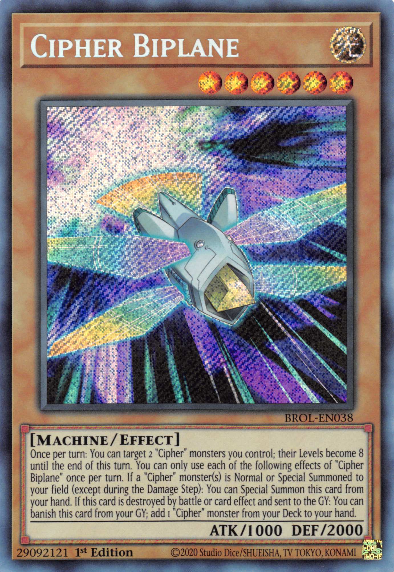 Cipher Biplane [BROL-EN038] Secret Rare | Tables and Towers