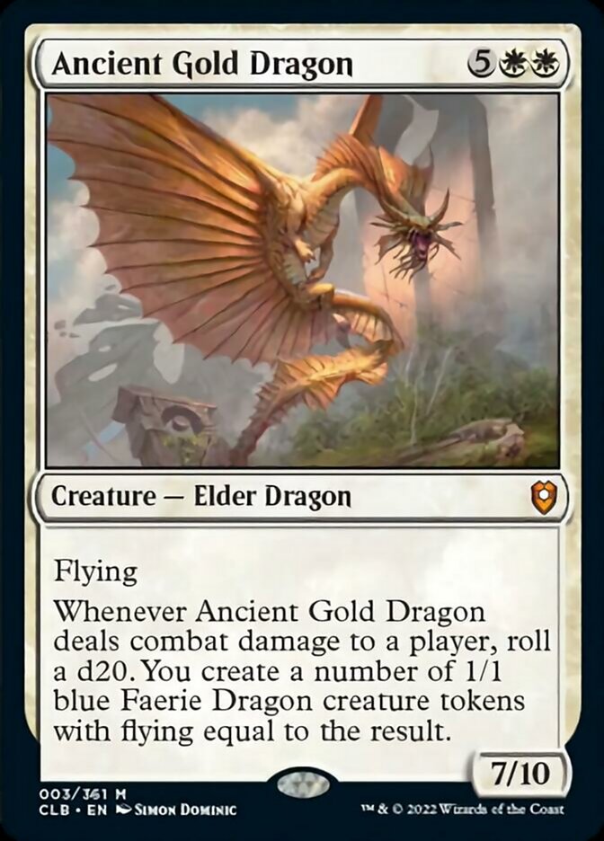 Ancient Gold Dragon [Commander Legends: Battle for Baldur's Gate] | Tables and Towers