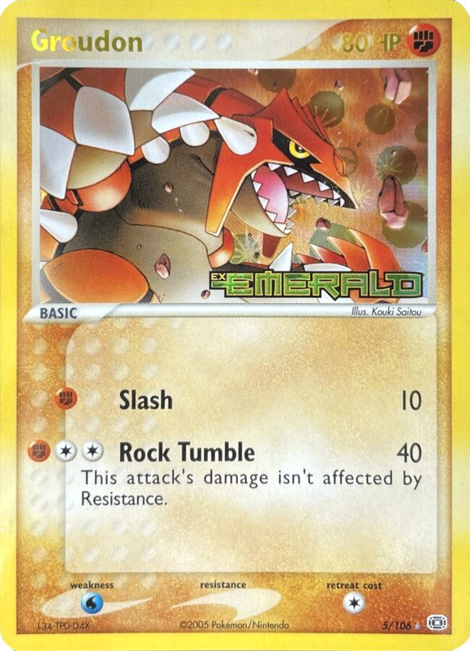 Groudon (5/106) (Stamped) [EX: Emerald] | Tables and Towers