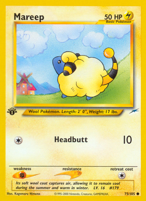 Mareep (75/105) [Neo Destiny 1st Edition] | Tables and Towers