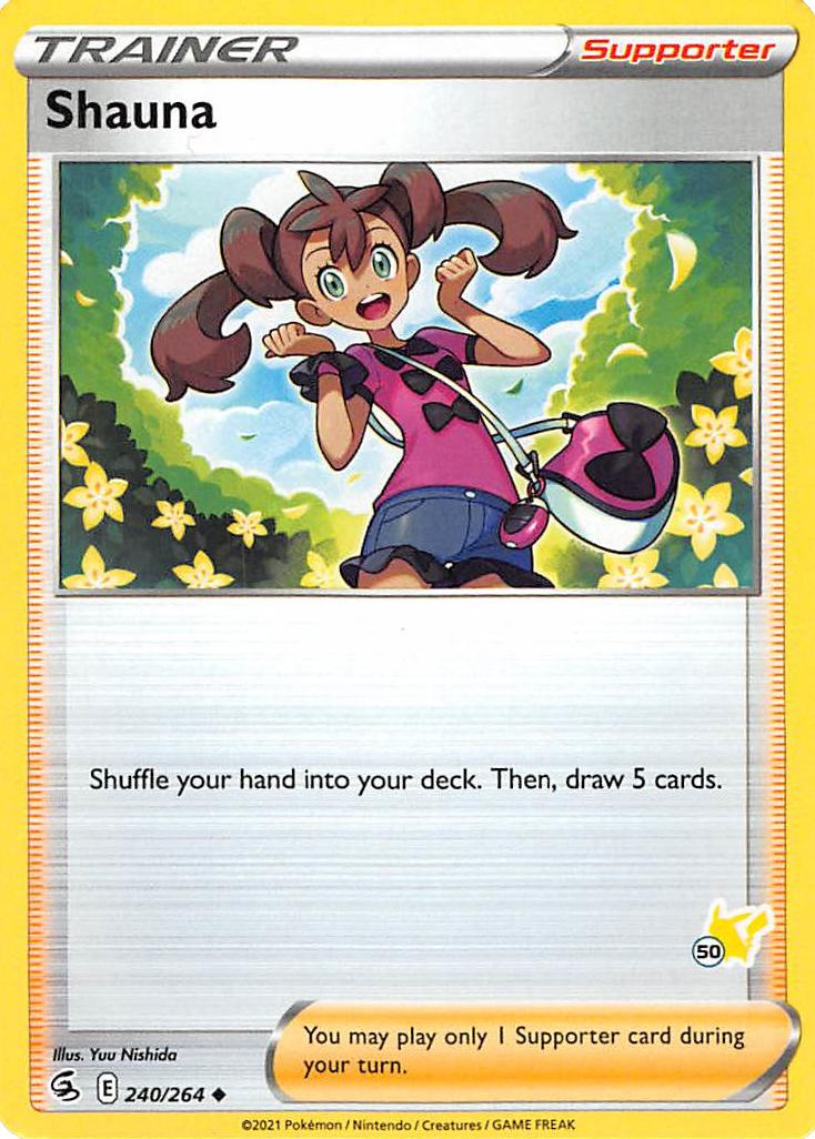 Shauna (240/264) (Pikachu Stamp #50) [Battle Academy 2022] | Tables and Towers