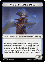 Vizier of Many Faces // Zombie Double-Sided Token [Murders at Karlov Manor Commander Tokens] | Tables and Towers