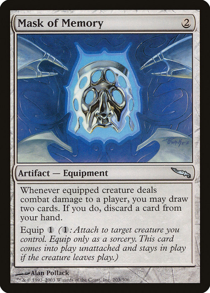 Mask of Memory [Mirrodin] | Tables and Towers