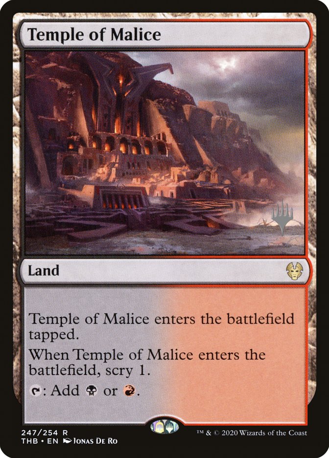 Temple of Malice (Promo Pack) [Theros Beyond Death Promos] | Tables and Towers