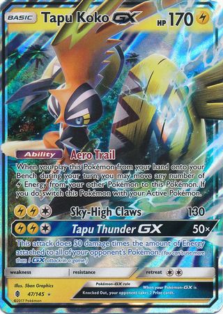 Tapu Koko GX (47/145) (Jumbo Card) [Sun & Moon: Guardians Rising] | Tables and Towers