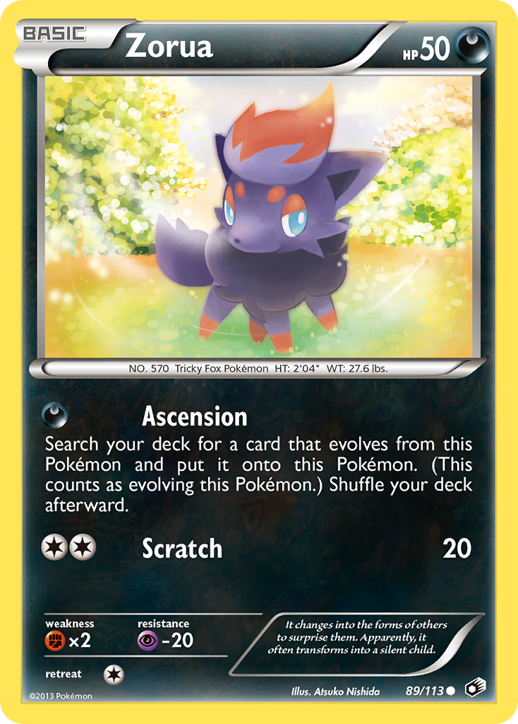 Zorua (89/113) [Black & White: Legendary Treasures] | Tables and Towers