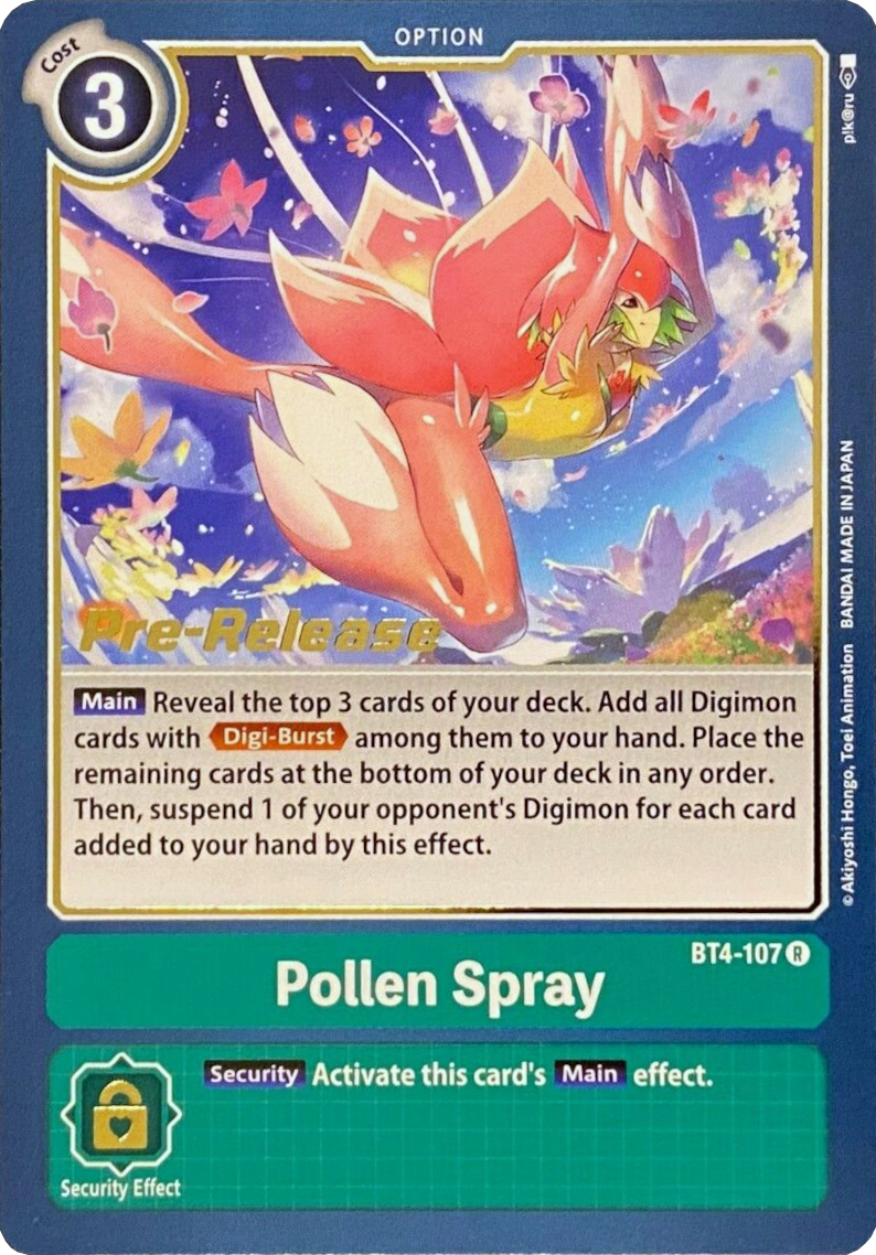 Pollen Spray [BT4-107] [Great Legend Pre-Release Promos] | Tables and Towers