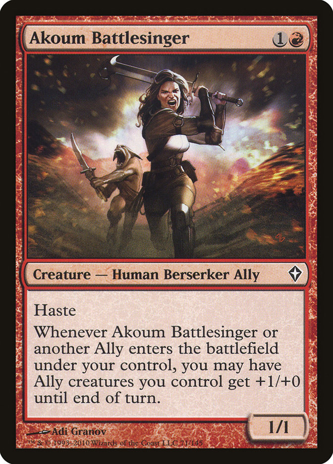 Akoum Battlesinger [Worldwake] | Tables and Towers