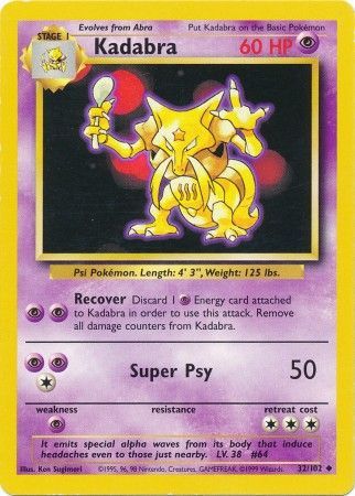 Kadabra (32/102) [Base Set Unlimited] | Tables and Towers