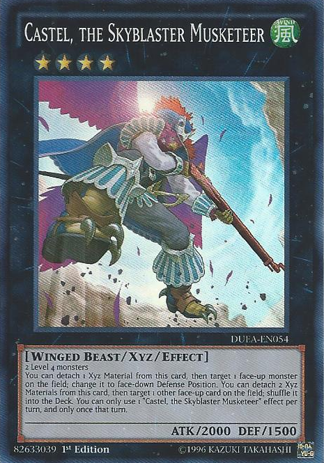 Castel, the Skyblaster Musketeer [DUEA-EN054] Super Rare | Tables and Towers