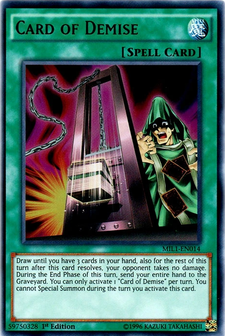 Card of Demise [MIL1-EN014] Ultra Rare | Tables and Towers