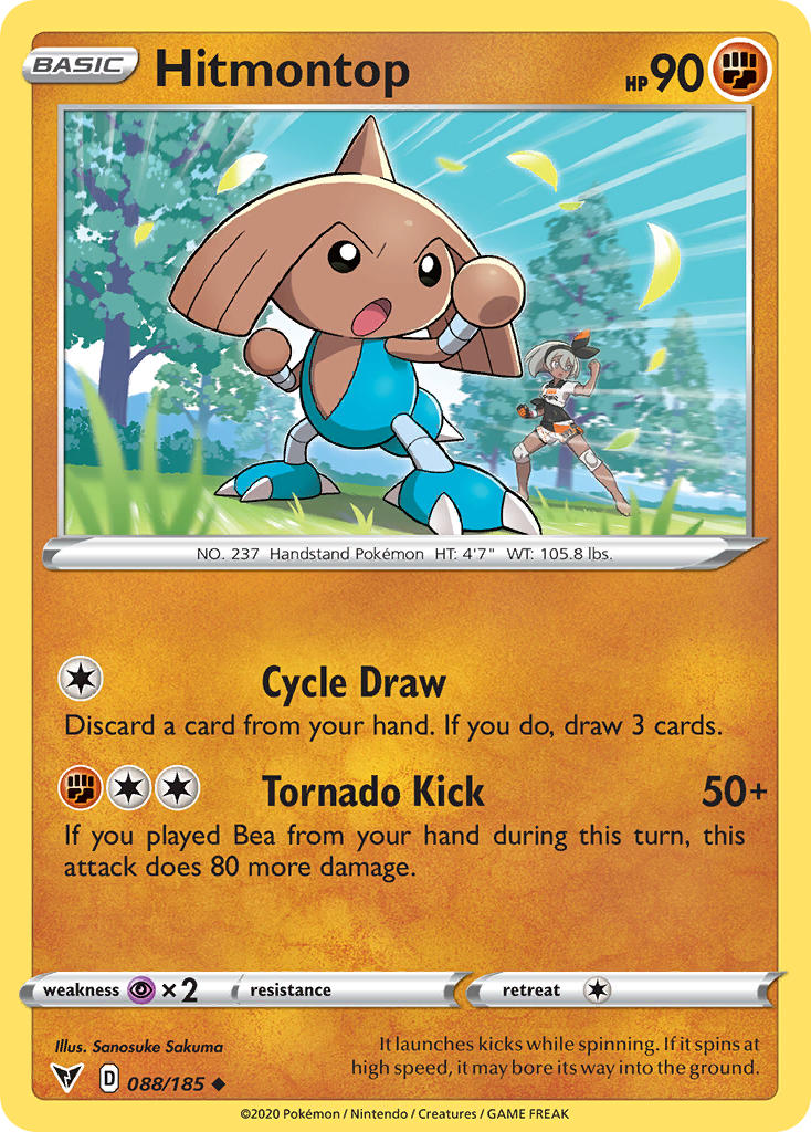 Hitmontop (088/185) [Sword & Shield: Vivid Voltage] | Tables and Towers