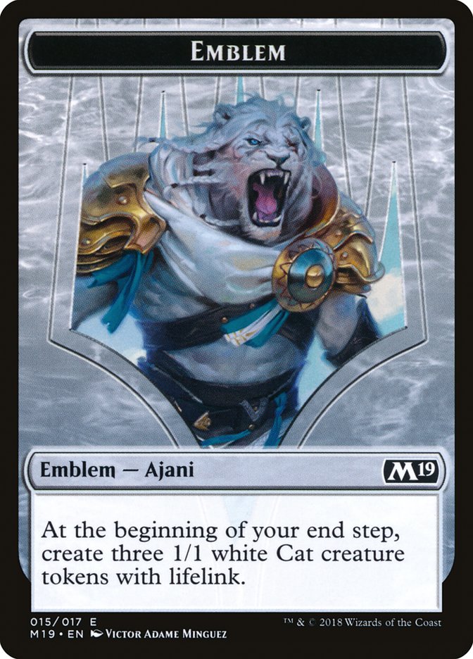 Ajani, Adversary of Tyrants Emblem [Core Set 2019 Tokens] | Tables and Towers