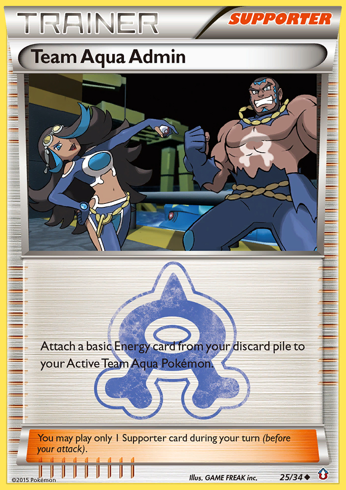 Team Aqua Admin (25/34) [XY: Double Crisis] | Tables and Towers