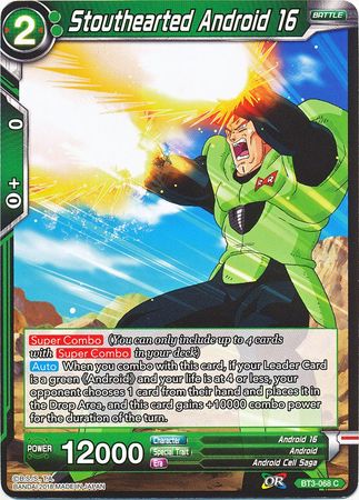 Stouthearted Android 16 (BT3-068) [Cross Worlds] | Tables and Towers