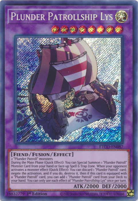 Plunder Patrollship Lys [ETCO-EN087] Secret Rare | Tables and Towers