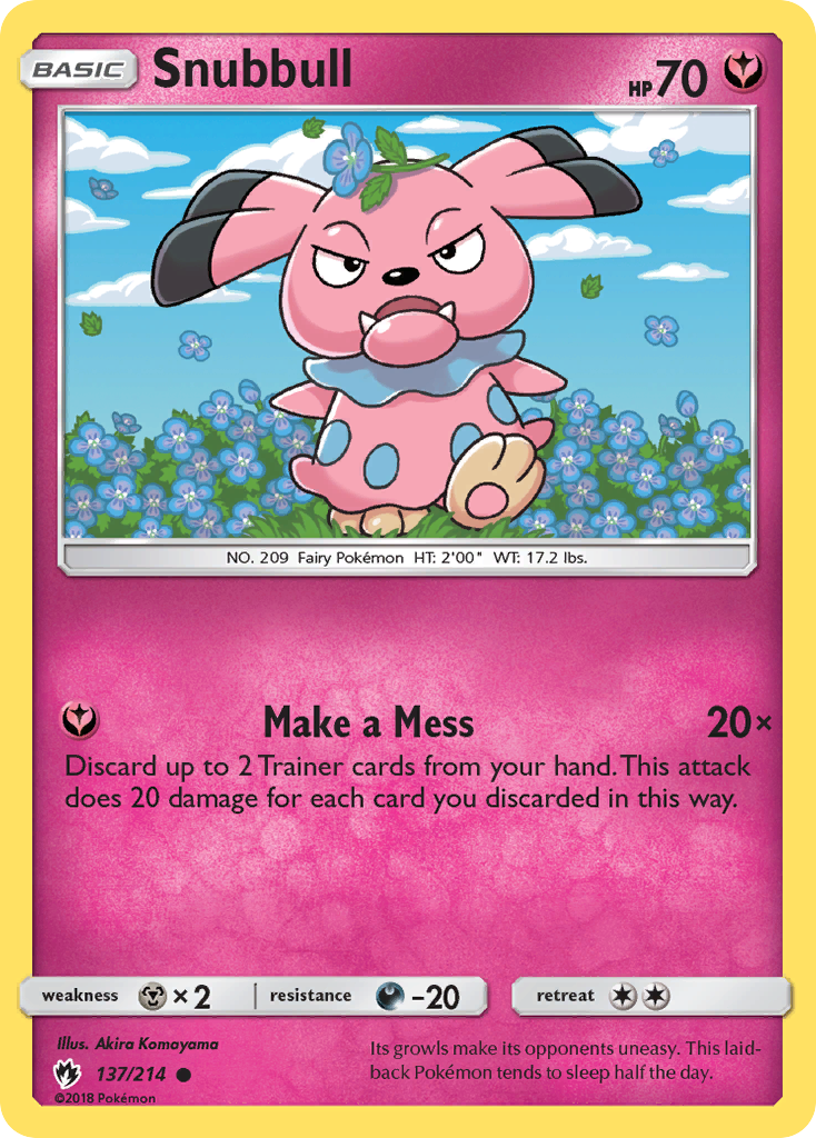 Snubbull (137/214) [Sun & Moon: Lost Thunder] | Tables and Towers