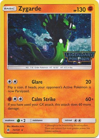 Zygarde (72/131) (Cosmos Holo) [Sun & Moon: Forbidden Light] | Tables and Towers