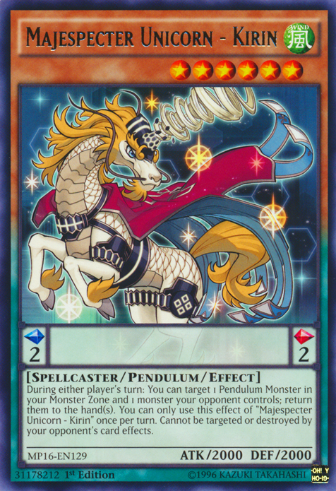 Majespecter Unicorn - Kirin [MP16-EN129] Rare | Tables and Towers