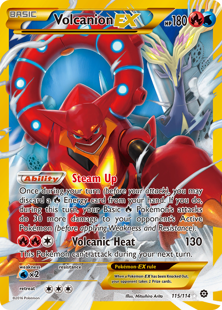 Volcanion EX (115/114) [XY: Steam Siege] | Tables and Towers