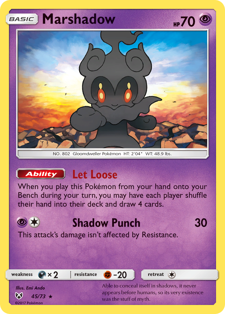 Marshadow (45/73) [Sun & Moon: Shining Legends] | Tables and Towers