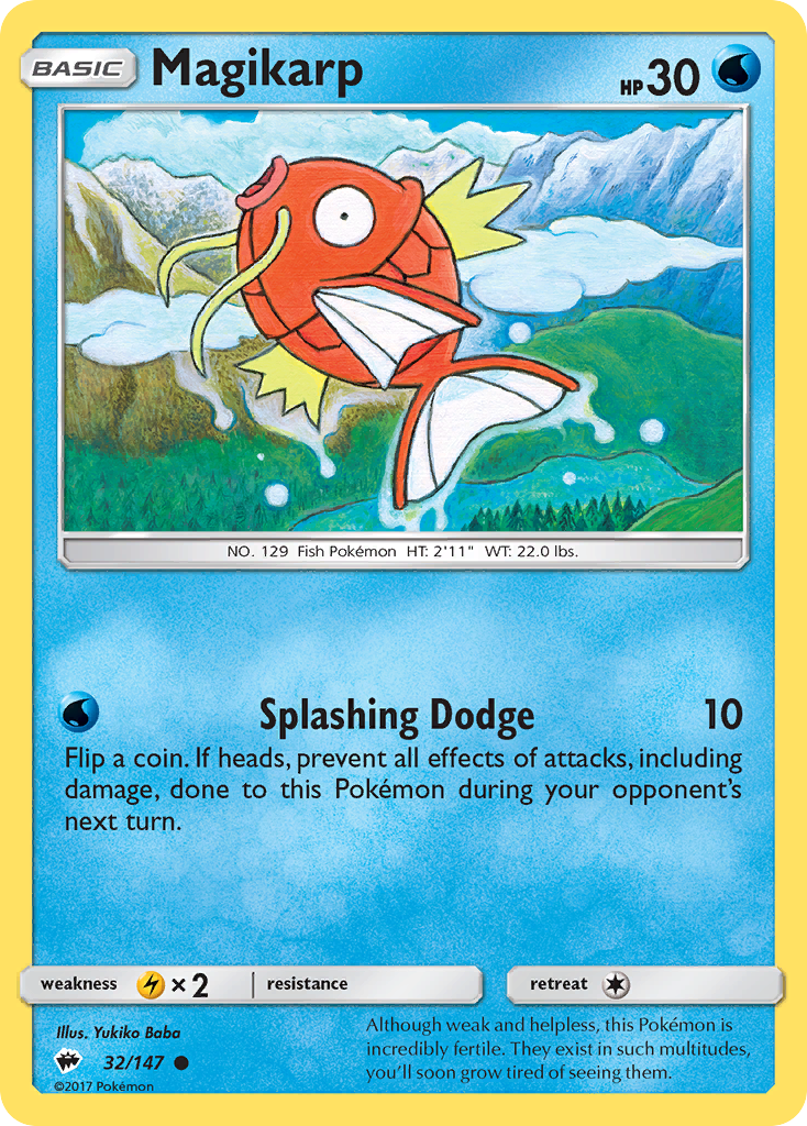 Magikarp (32/147) [Sun & Moon: Burning Shadows] | Tables and Towers