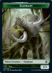 Frog Lizard // Elephant Double-Sided Token [Commander 2021 Tokens] | Tables and Towers