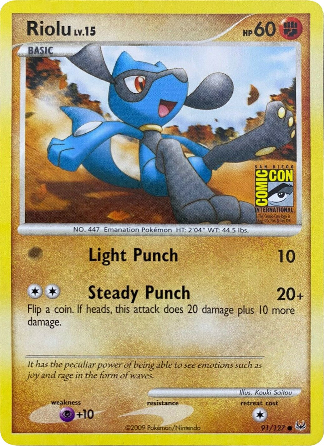 Riolu (91/127) (SDCC 2009) [Platinum: Base Set] | Tables and Towers