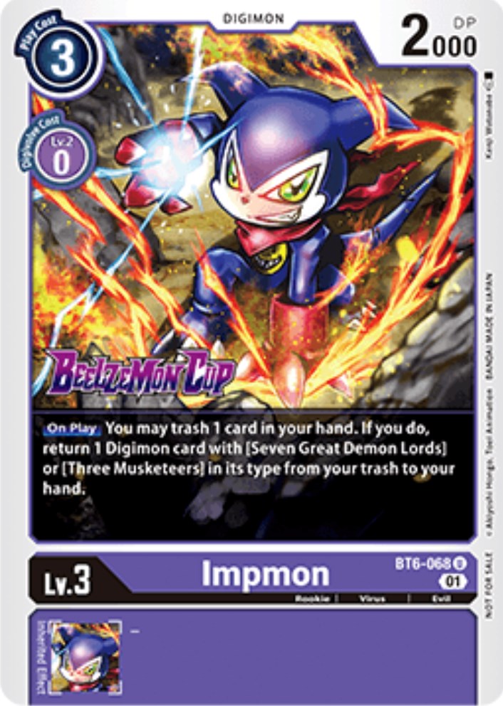 Impmon [BT6-068] (Beelzemon Cup Participation) [Starter Deck: Beelzemon Advanced Deck Set Promos] | Tables and Towers